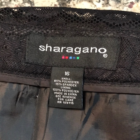 Black Lace Pencil Skirt -16 - Picture 2 of 3